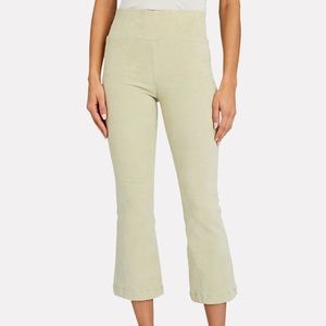 Ivory ankle flare corduroy stretch pants by sprwmn
